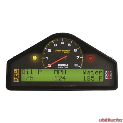 AutoMeter STREET DASH DISPLAY; 8K RPM/MPH/OILP/OILT/WTMP/VOLT; PRO-COMP - 6001