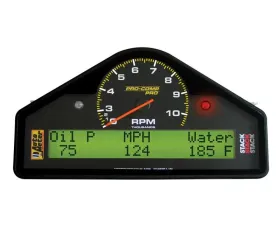 AutoMeter STREET DASH DISPLAY; 10.5K RPM/MPH/OILP/OILT/WTMP/VOLT; PRO-COMP