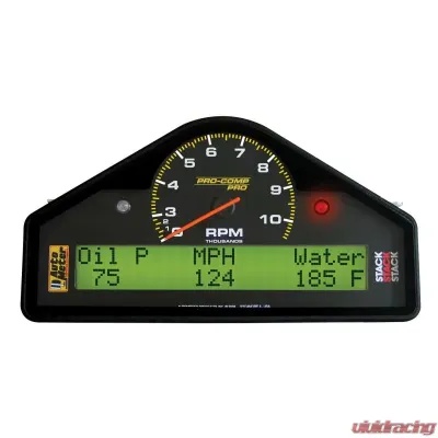 AutoMeter STREET DASH DISPLAY; 10.5K RPM/MPH/OILP/OILT/WTMP/VOLT; PRO-COMP - 6003