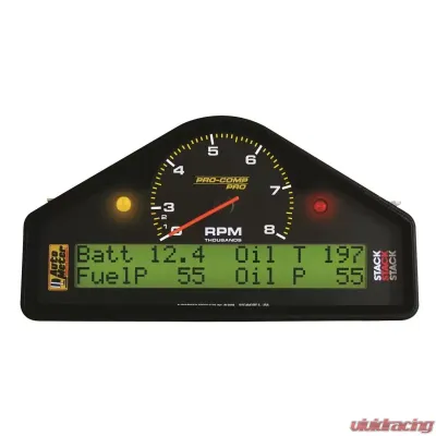 AutoMeter RACE DASH DISPLAY; 8K RPM/MPH/FUELP/OILP/OILT/WTMP/VOLT; PRO-COMP - 6011