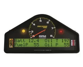AutoMeter RACE DASH DISPLAY; 8K DUAL RANGE RPM/MPH/FUELP/OILP/OILT/WTMP/VOLT; PRO-COMP