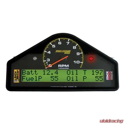 AutoMeter RACE DASH DISPLAY; 10.5K RPM/MPH/FUELP/OILP/OILT/WTMP/VOLT; PRO-COMP - 6013