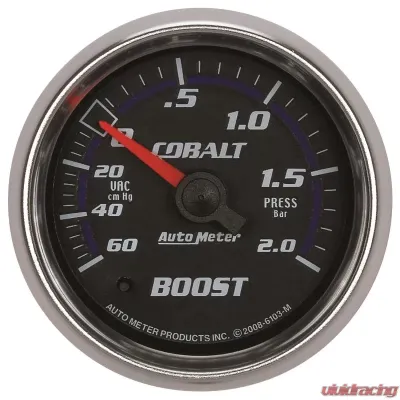 AutoMeter GAUGE; VAC/BOOST; 2 1/16in.; 60CMHG-2.0BAR; MECHANICAL; COBALT - 6103-M