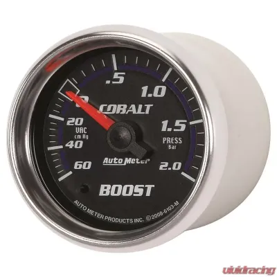 AutoMeter GAUGE; VAC/BOOST; 2 1/16in.; 60CMHG-2.0BAR; MECHANICAL; COBALT - 6103-M