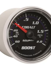 AutoMeter GAUGE; VAC/BOOST; 2 1/16in.; 60CMHG-2.0BAR; MECHANICAL; COBALT                                     - 6103-M - Image 5