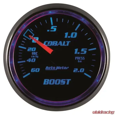AutoMeter GAUGE; VAC/BOOST; 2 1/16in.; 60CMHG-2.0BAR; MECHANICAL; COBALT - 6103-M