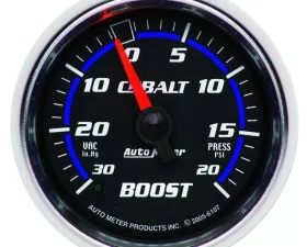 AutoMeter GAUGE; VAC/BOOST; 2 1/16in.; 30INHG-20PSI; MECHANICAL; COBALT