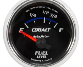 AutoMeter GAUGE; FUEL LEVEL; 2 1/16in.; 16OE TO 158OF; ELEC; COBALT