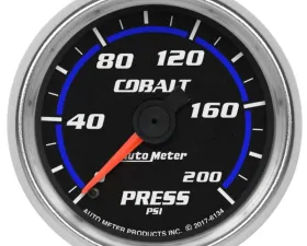 AutoMeter GAUGE; PRESSURE; 2 1/16in.; 200PSI; MECHANICAL; COBALT
