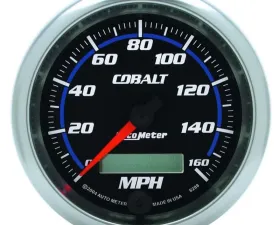 AutoMeter GAUGE; SPEEDOMETER; 3 3/8in.; 160MPH; ELEC. PROGRAMMABLE; COBALT
