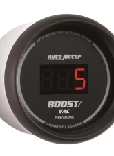 AutoMeter GAUGE; VAC/BOOST; 2 1/16in.; 30INHG-30PSI; DIGITAL; BLACK DIAL W/RED LED                                     - 6359 - Image 3