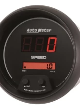AutoMeter GAUGE; SPEEDO; 3 3/8in.; 260MPH/260KM/H; ELEC PROGRAM; DIGITAL; BLACK W/RED LED                                     - 6388 - Image 2