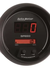 AutoMeter GAUGE; SPEEDO; 3 3/8in.; 260MPH/260KM/H; ELEC PROGRAM; DIGITAL; BLACK W/RED LED                                     - 6388 - Image 3