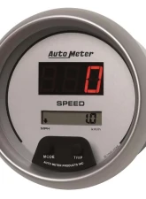 AutoMeter GAUGE; SPEEDO; 3 3/8in.; 260MPH/260KM/H; ELEC PROGRAM; DIGITAL; SLVR W/RED LED                                     - 6588 - Image 2