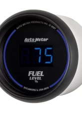 AutoMeter GAUGE; FUEL LEVEL; 2 1/16in.; 0-280O PROGRAMMABLE; DIGITAL; BLACK DIAL W/BLUE LE                                     - 6910 - Image 2