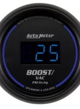 AutoMeter GAUGE; VAC/BOOST; 2 1/16in.; 30INHG-30PSI; DIGITAL; BLACK DIAL W/BLUE LED                                     - 6959 - Image 3