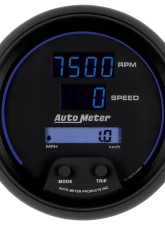 AutoMeter GAUGE; TACH/SPEEDO; 3 3/8in.; 260MPH/260KMH/10KRPM; PRGRAM; DIGITAL; BK W/BLU LE                                     - 6987 - Image 3