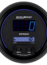 AutoMeter GAUGE; SPEEDO; 3 3/8in.; 260MPH/260KM/H; ELEC PROGRAM; DIGITAL; BLACK W/BLU LED                                     - 6988 - Image 3