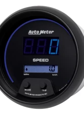 AutoMeter GAUGE; SPEEDO; 3 3/8in.; 260MPH/260KM/H; ELEC PROGRAM; DIGITAL; BLACK W/BLU LED                                     - 6988 - Image 2