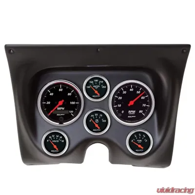 AutoMeter 6pc Designer Black Gauge Kit Chevrolet Camaro | Pontiac Firebird 1967-1968 - 7020-DB