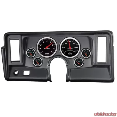 AutoMeter 6pc Designer Black Gauge Kit Chevrolet Nova 1969-1976 - 7024-DB