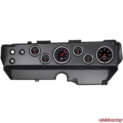 AutoMeter 6pc Designer Black Gauge Kit E-Body | Cuda | Challenger 1970-1974 - 7029-DB
