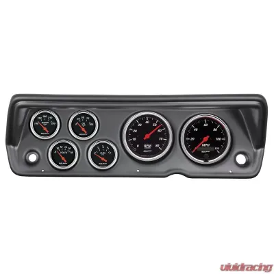 AutoMeter 6pc Designer Black Gauge Kit A-Body Duster | Demon | Dart 1970-1976 - 7031-DB