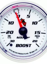 AutoMeter GAUGE; VAC/BOOST; 2 1/16in.; 30INHG-20PSI; MECHANICAL; C2                                     - 7107 - Image 3