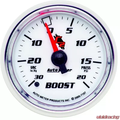 AutoMeter GAUGE; VAC/BOOST; 2 1/16in.; 30INHG-20PSI; MECHANICAL; C2 - 7107