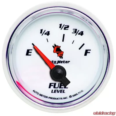 AutoMeter GAUGE; FUEL LEVEL; 2 1/16in.; 73OE TO 10OF; ELEC; C2 - 7115