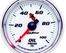 AutoMeter GAUGE; OIL PRESSURE; 2 1/16in.; 100PSI; MECHANICAL; C2