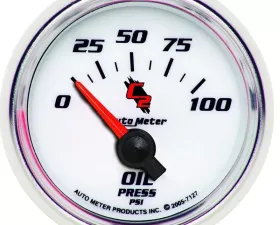 AutoMeter GAUGE; OIL PRESSURE; 2 1/16in.; 100PSI; ELECTRIC; C2