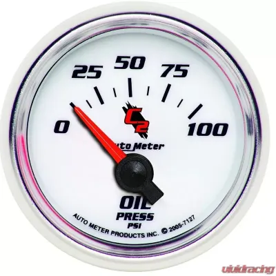 AutoMeter GAUGE; OIL PRESSURE; 2 1/16in.; 100PSI; ELECTRIC; C2 - 7127