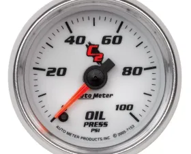 AutoMeter GAUGE; OIL PRESSURE; 2 1/16in.; 100PSI; DIGITAL STEPPER MOTOR; C2