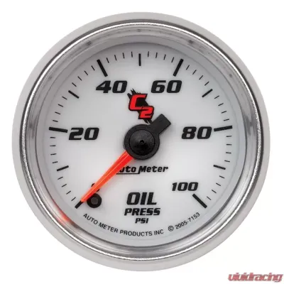 AutoMeter GAUGE; OIL PRESSURE; 2 1/16in.; 100PSI; DIGITAL STEPPER MOTOR; C2 - 7153