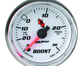 AutoMeter GAUGE; VAC/BOOST; 2 1/16in.; 30INHG-30PSI; DIGITAL STEPPER MOTOR; C2