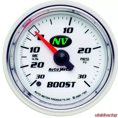 AutoMeter GAUGE; VAC/BOOST; 2 1/16in.; 30INHG-30PSI; MECHANICAL; NV - 7303