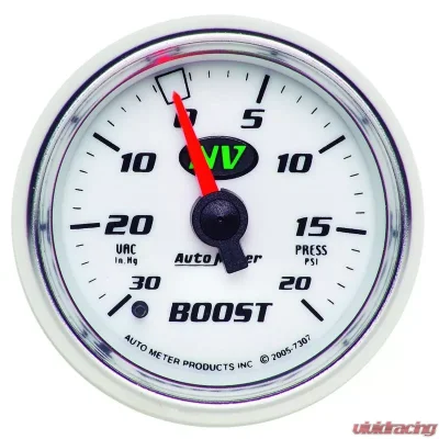 AutoMeter GAUGE; VAC/BOOST; 2 1/16in.; 30INHG-20PSI; MECHANICAL; NV - 7307