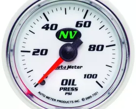 AutoMeter GAUGE; OIL PRESSURE; 2 1/16in.; 100PSI; MECHANICAL; NV
