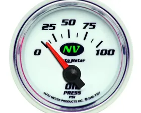 AutoMeter GAUGE; OIL PRESSURE; 2 1/16in.; 100PSI; ELECTRIC; NV
