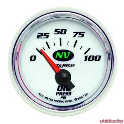 AutoMeter GAUGE; OIL PRESSURE; 2 1/16in.; 100PSI; ELECTRIC; NV - 7327