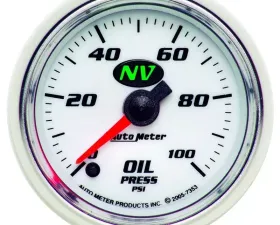 AutoMeter GAUGE; OIL PRESSURE; 2 1/16in.; 100PSI; DIGITAL STEPPER MOTOR; NV