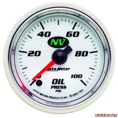 AutoMeter GAUGE; OIL PRESSURE; 2 1/16in.; 100PSI; DIGITAL STEPPER MOTOR; NV - 7353