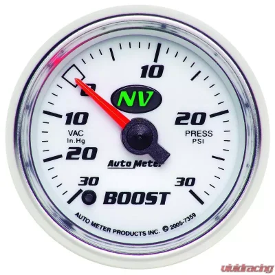 AutoMeter GAUGE; VAC/BOOST; 2 1/16in.; 30INHG-30PSI; DIGITAL STEPPER MOTOR; NV - 7359