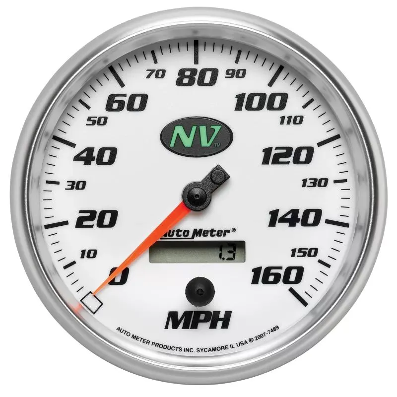 AutoMeter GAUGE; SPEEDOMETER; 5in.; 160MPH; ELEC. PROGRAMMABLE; NV - 7489