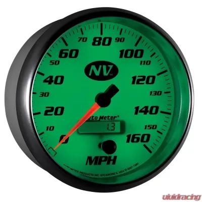 AutoMeter GAUGE; SPEEDOMETER; 5in.; 160MPH; ELEC. PROGRAMMABLE; NV - 7489