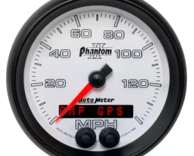 AutoMeter GAUGE; SPEEDOMETER; 3 3/8in.; 140MPH; GPS; PHANTOM II