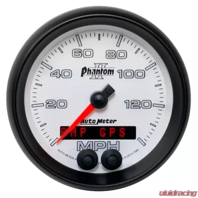 AutoMeter GAUGE; SPEEDOMETER; 3 3/8in.; 140MPH; GPS; PHANTOM II - 7580