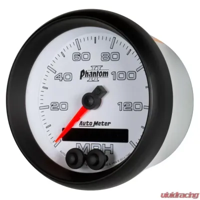 AutoMeter GAUGE; SPEEDOMETER; 3 3/8in.; 140MPH; GPS; PHANTOM II - 7580