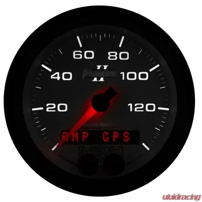 AutoMeter GAUGE; SPEEDOMETER; 3 3/8in.; 140MPH; GPS; PHANTOM II - 7580